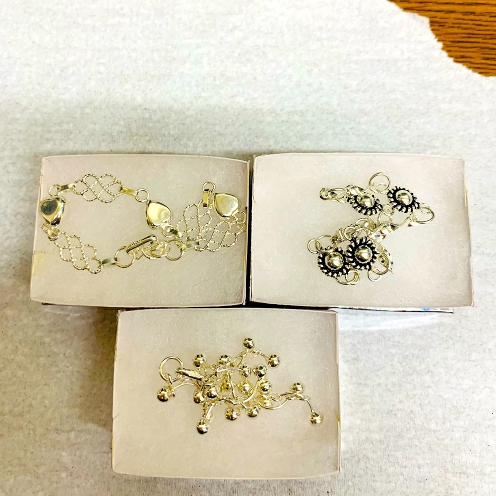 AUTHENTIC HIGH QUALITY PERUVIAN SILVER BRACELETS. Bundle